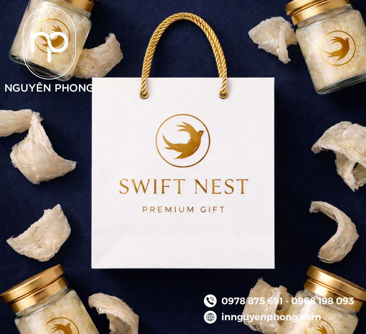 Mẫu túi giấy đựng yến sào 